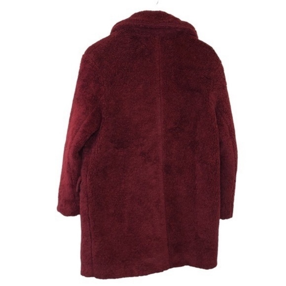 Zara Teddy Coat Red - Picture 6 of 10